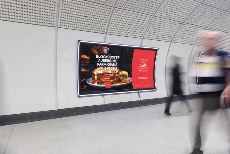 An OOH execution promoting Gousto's value range